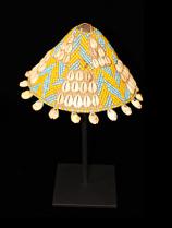 Kuba Hat with Cowrie Shells MW60 - D.R. Congo - SOLD